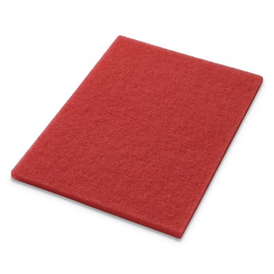 14" x 20" Rectangular Red Scrub Floor Pa