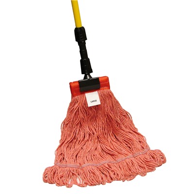 Wet Mop,Loop,1.25" Band,Red,Large 12/cs