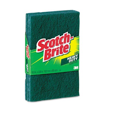 3.8"X 6" Heavy Duty Scouring Pad, Green