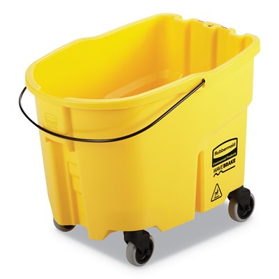 35Qt Plastic Mop Bucket, Yellow