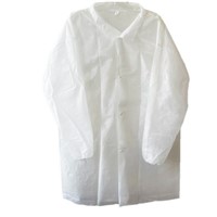 Lab Coat,Polypro,White,4-XLge,Snap Front